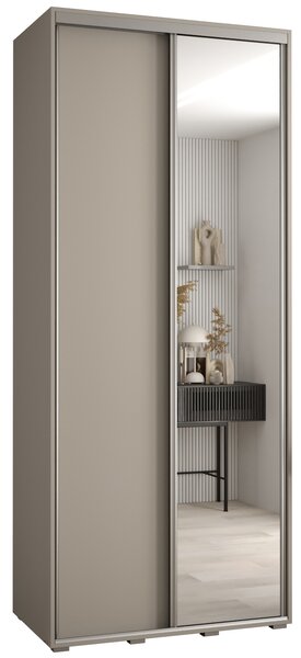 Šatní skříň INDIRA 3 - 100/45 cm, kašmír / stříbrná