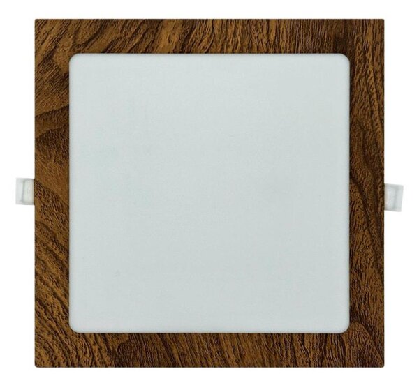 LED Podhledové svítidlo SQUARE LED/18W/230V 4200K 22x22 cm hnědá