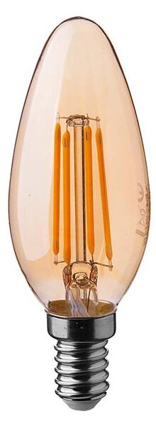 LED Žárovka FILAMENT AMBER E14/4W/230V 2200K