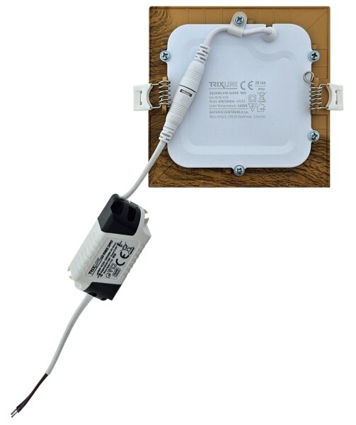 LED Podhledové svítidlo SQUARE LED/6W/230V 4200K 11,8x11,8 cm hnědá
