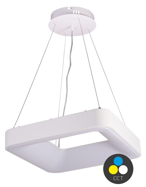 T-LED Bílé závěsné LED svítidlo hranaté 600x600mm 60W CCT 105553