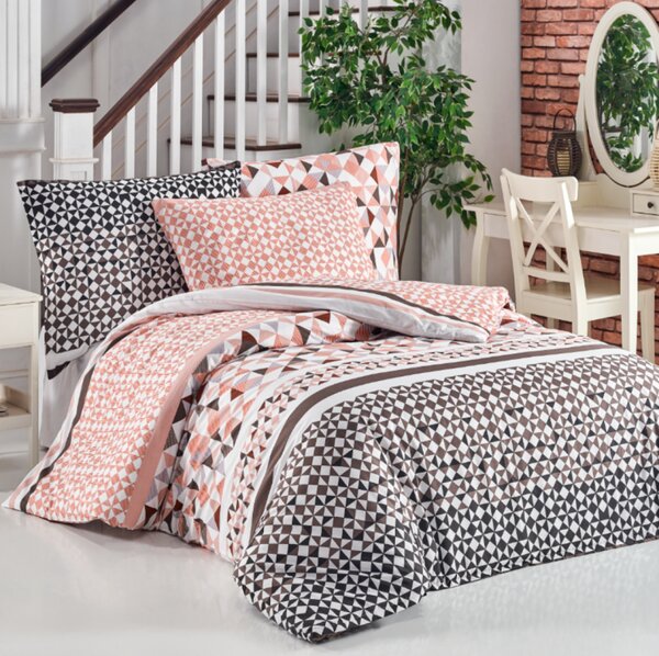 Povlečení bavlněné Laviva hnědé EMI, Standardní set jednolůžko obsahuje 1x 140x200 + 1x 70x90