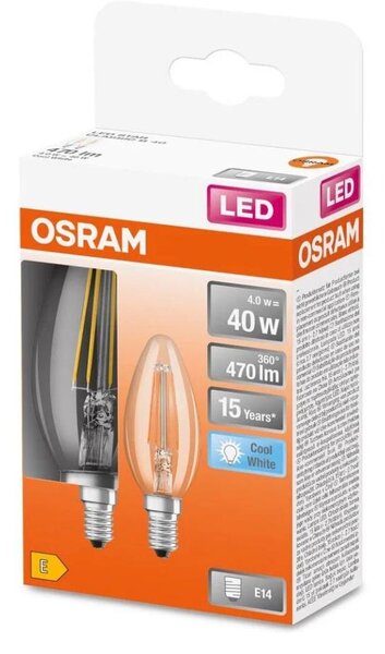 SADA 2x LED Žárovka FILAMENT B35 E14/4W/230V 4000K - Osram