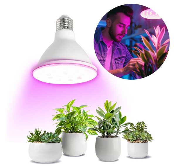 LED Žárovka pro růst rostlin VITABLOOM E27/9W/230V 1200K bílá - Brilagi