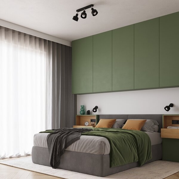 Sollux SL.1316 - Nástěnné bodové svítidlo ELBA 1xE27/15W/230V černá