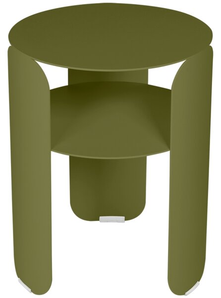Zelený kovový zahradní odkládací stolek Fermob Bebop 35 cm - odstín pesto
