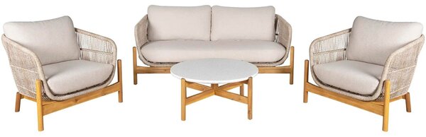 Nordic Living Akátový zahradní set pohovky, dvou křesel a stolku Terracina