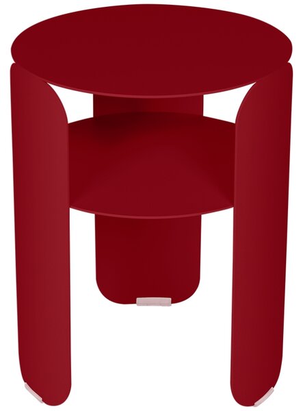 Červený kovový zahradní odkládací stolek Fermob Bebop 35 cm