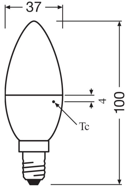 SADA 2x LED Žárovka B38 E14/4,9W/230V 3000K - Osram