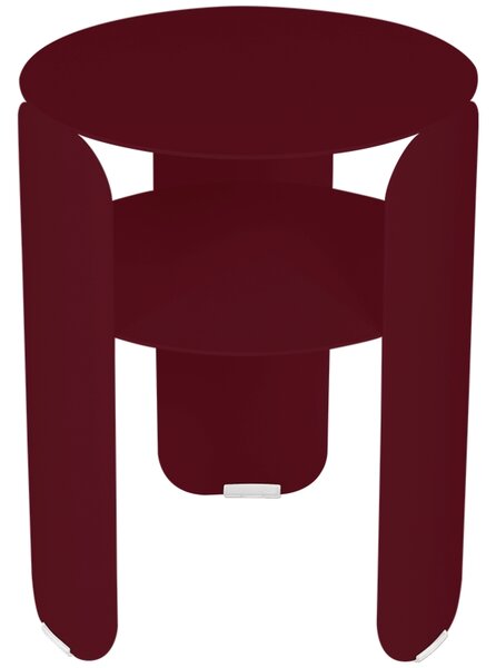 Třešňově červený kovový zahradní odkládací stolek Fermob Bebop 35 cm