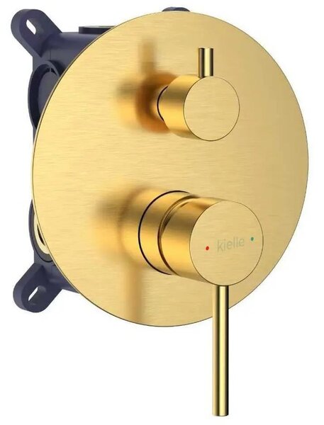 Kielle Oudee I Podomítková baterie se 2 výstupy, včetně tělesa, brushed gold 10333206