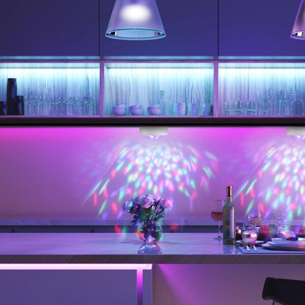 SADA 2x LED RGB Dekorační svítidlo FESTA 3xAAA/4,5V + dálkové ovládání