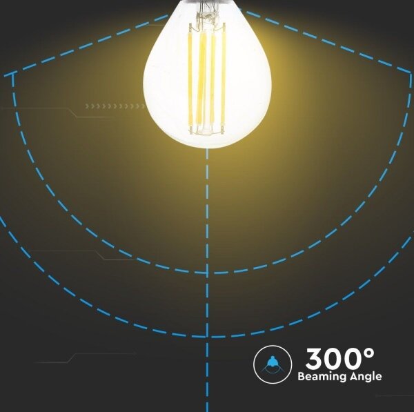 LED Žárovka FILAMENT P45 E14/6W/230V 2700K