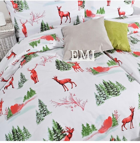 Vánoční bavlněné povlečení Loplant EMI, Prodloužený set jednolůžko obsahuje 1x 140x220 + 1x 70x90