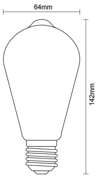 LED Stmívatelná žárovka FILAMENT ST64 E27/11W/230V 4000K