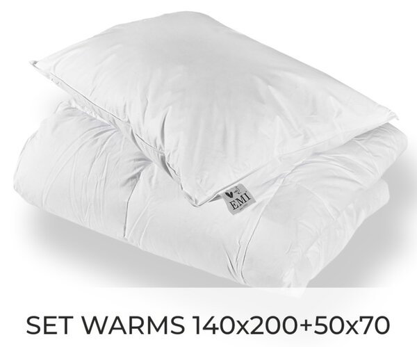 Set péřové přikrývky a polštáře Warms 140x200 + 50x70 EMI