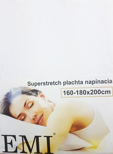 Prostěradlo bílé Superstretch EMI, Plachta 180x200