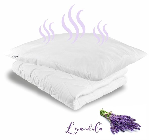 Levandulový set přikrývky a polštáře 140x200 + 70x90 Harmony EMI