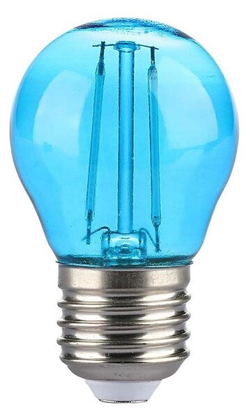 LED Žárovka FILAMENT G45 E27/2W/230V modrá