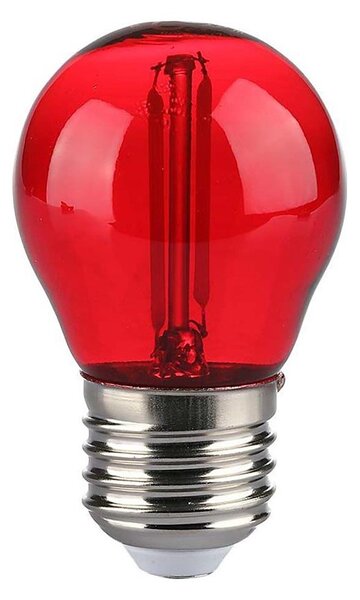 LED Žárovka FILAMENT G45 E27/2W/230V červená