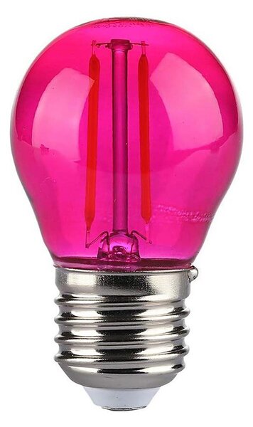 LED Žárovka FILAMENT G45 E27/2W/230V růžová