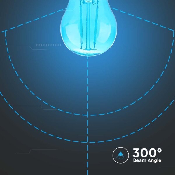 LED Žárovka FILAMENT G45 E27/2W/230V modrá