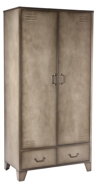 Vysoká skříň Fence - kov - vintage - 2 dveře