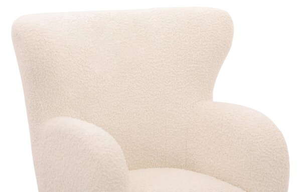 KŘESLO S PODNOŽKOU, textil, bílá Livetastic - Online Only křesla & taburety, Online Only
