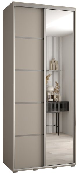 Šatní skříň INDIRA 5 - 120/60 cm, kašmír / stříbrná