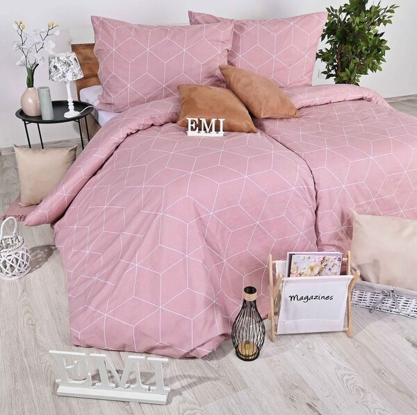 Flanelové povlečení Alya rosa EMI, Standardní set jednolůžko obsahuje 1x 140x200 + 1x 70x90