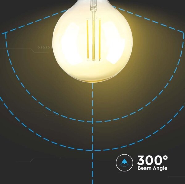 LED Stmívatelná žárovka FILAMENT G125 E27/8W/230V 2200K