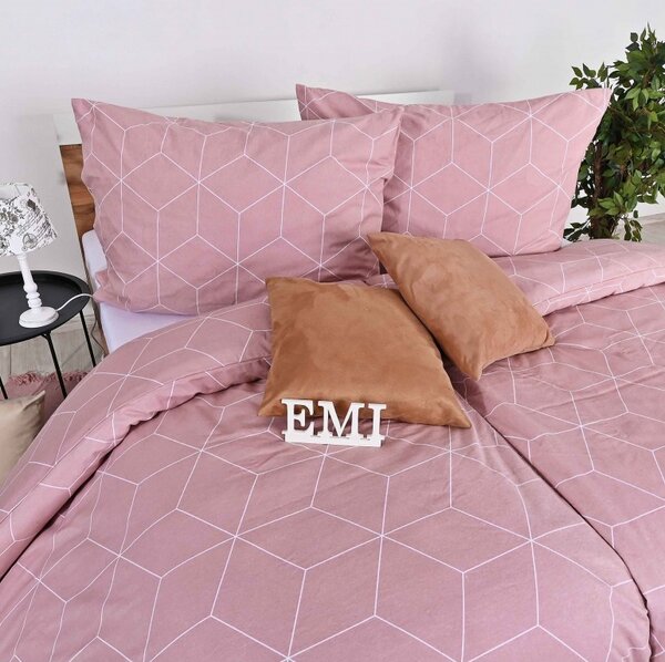 Flanelové povlečení Alya rosa EMI, Standardní set jednolůžko obsahuje 1x 140x200 + 1x 70x90