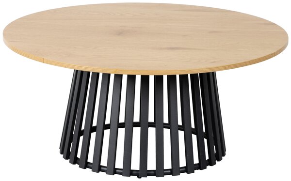 KONFERENČNÍ STOLEK, černá, barvy dubu, kov, kompozitní dřevo, 80/80/40 cm Boxxx - Konferenční stolky, Online Only