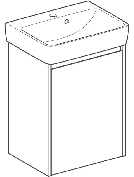 Geberit Selnova Square umyvadla se skříňkou 50 cm 504.132.DB.1