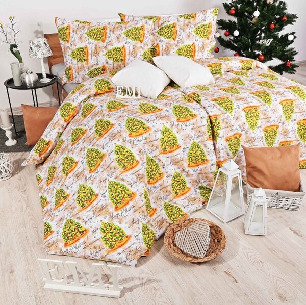 Vánoční povlečení bavlněné Shasa EMI, Prodloužený set jednolůžko obsahuje 1x 140x220 + 1x 70x90