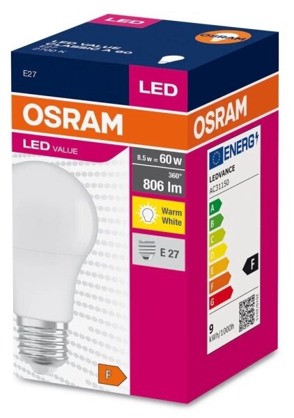 LED Žárovka A60 E27/8,5W/230V 2700K - Osram