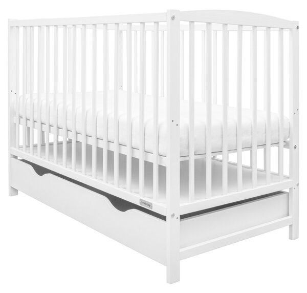 Dětská postýlka se šuplíkem New Baby LILLY bílá