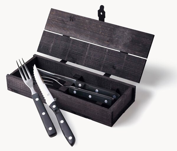 Sada steakových příborů s boxem Old Farmer, různé velikosti sady