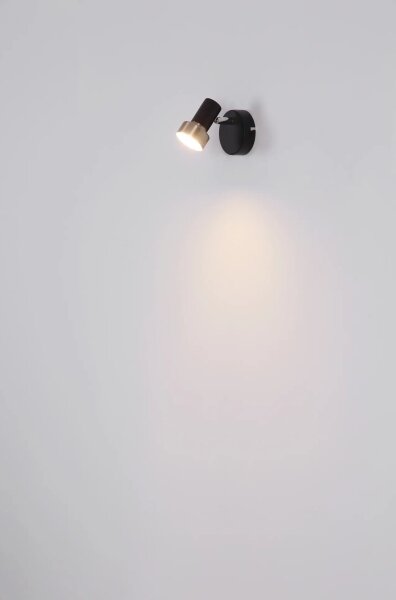 Globo 57917-1N - Nástěnné bodové svítidlo MASON 1xGU10/25W/230V černá/stříbrná