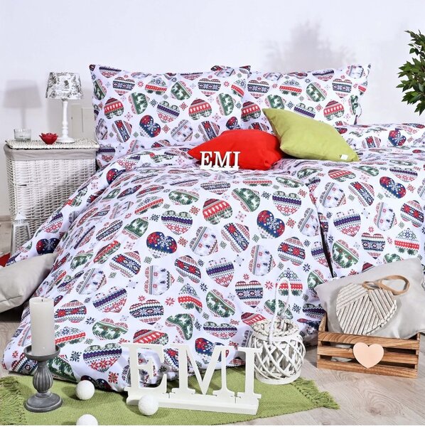 Vánoční povlečení bavlněné Cold EMI, Prodloužený set jednolůžko obsahuje 1x 140x220 + 1x 70x90
