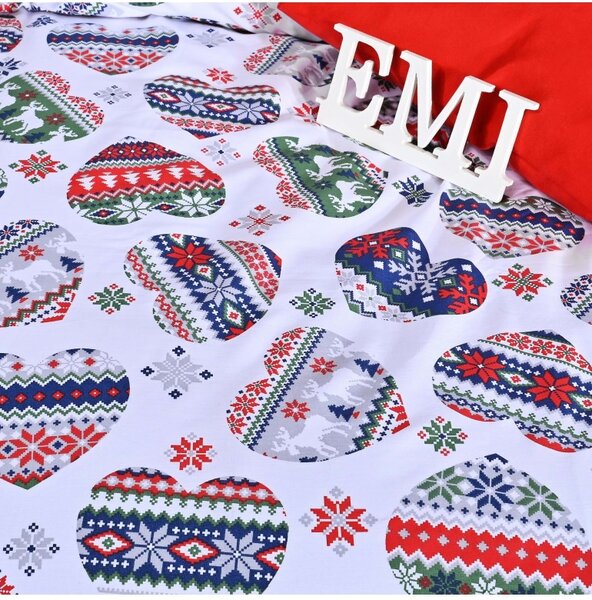 Vánoční povlečení bavlněné Cold EMI, Prodloužený set jednolůžko obsahuje 1x 140x220 + 1x 70x90