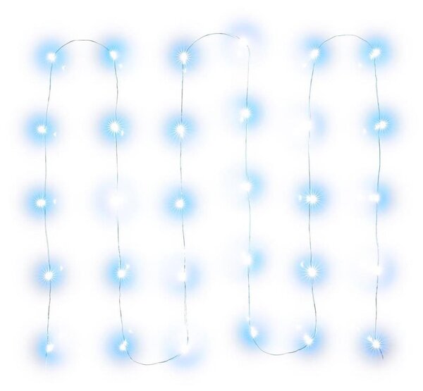 Retlux - LED řetěz 30xLED/3xAA 3,3m studená bílá