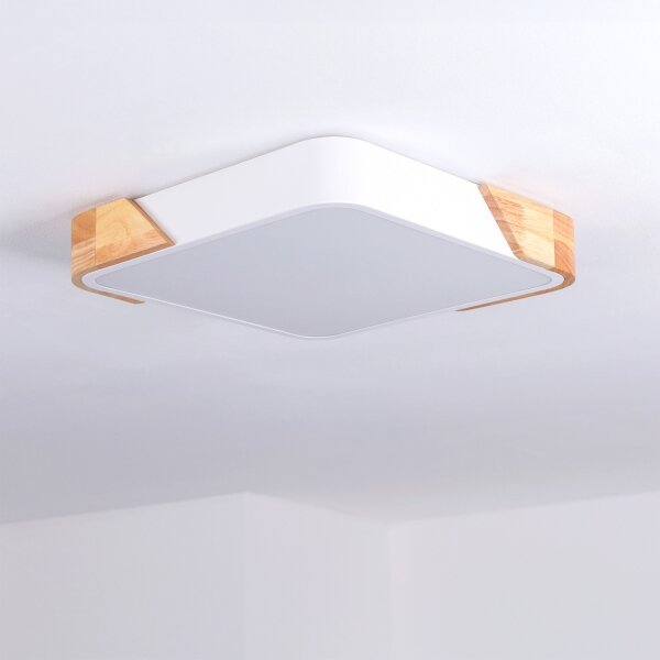 Brilagi - LED Stropní svítidlo PILANA LED/24W/230V dub/bílá 32x32 cm