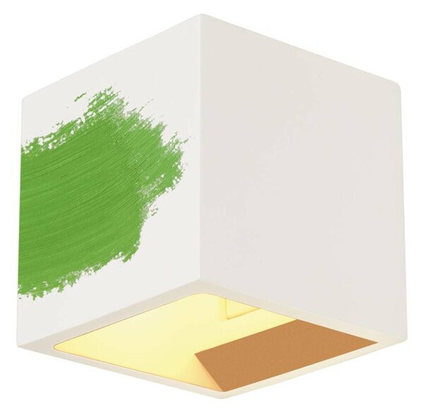 BIG WHITE SLV PLASTRA, nástěnné svítidlo, QT14, hranaté, krychle, bílá sádra, max. 42 W 148018