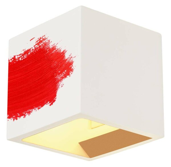 BIG WHITE SLV PLASTRA, nástěnné svítidlo, QT14, hranaté, krychle, bílá sádra, max. 42 W 148018