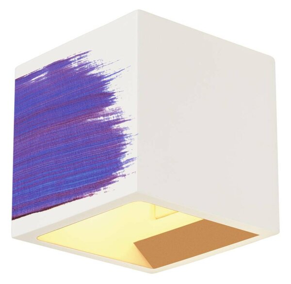 BIG WHITE SLV PLASTRA, nástěnné svítidlo, QT14, hranaté, krychle, bílá sádra, max. 42 W 148018