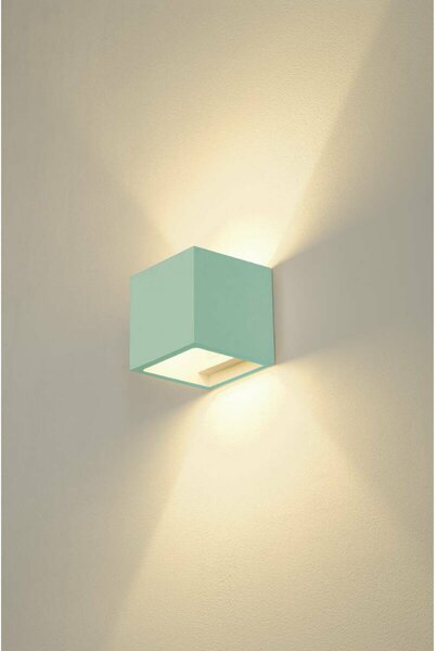 BIG WHITE SLV PLASTRA, nástěnné svítidlo, QT14, hranaté, krychle, bílá sádra, max. 42 W 148018