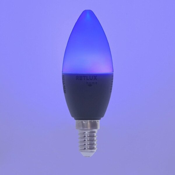 Retlux - LED RGBW Stmívatelná žárovka C37 E14/4,5W/230V 2700-6500K Wi-Fi Tuya