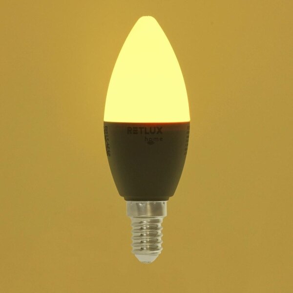 Retlux - LED RGBW Stmívatelná žárovka C37 E14/4,5W/230V 2700-6500K Wi-Fi Tuya
