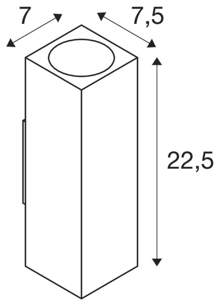 BIG WHITE SLV THEO, venkovní nástěnné svítidlo, QPAR51, IP44, hranaté, up/down, antracit, max. 70 W 229535